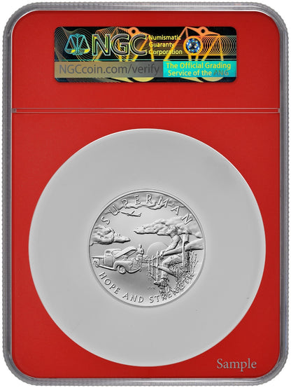 2025 (MS70) 2.5 oz Superman Silver Medal NGC FDOI - US Mint DC Comics