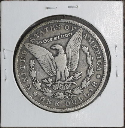 1889-CC Morgan Silver Dollar $1 Fine - KEY DATE Carson City - F/VF