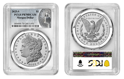 2025-S (PR70) Proof Morgan & Peace Silver Dollar (2 Coin Set) PCGS Presale