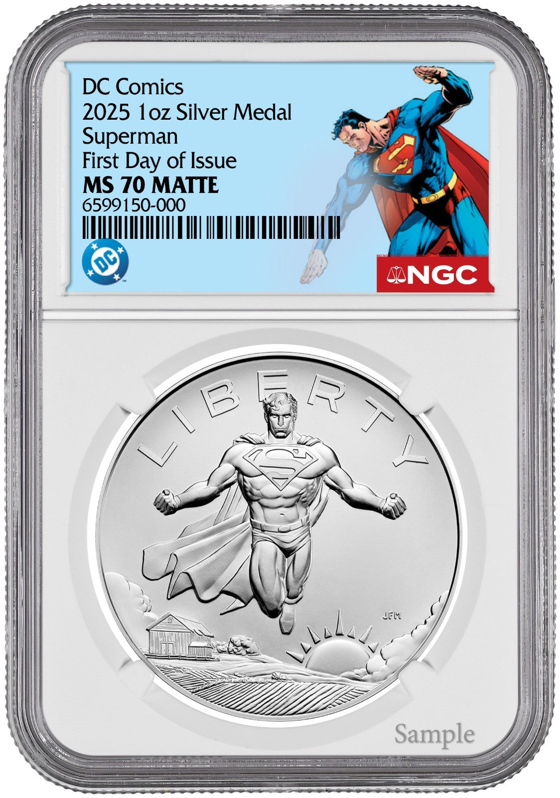 2025 (MS70) 1 oz Superman Silver Medal NGC FDOI - US Mint DC Comics