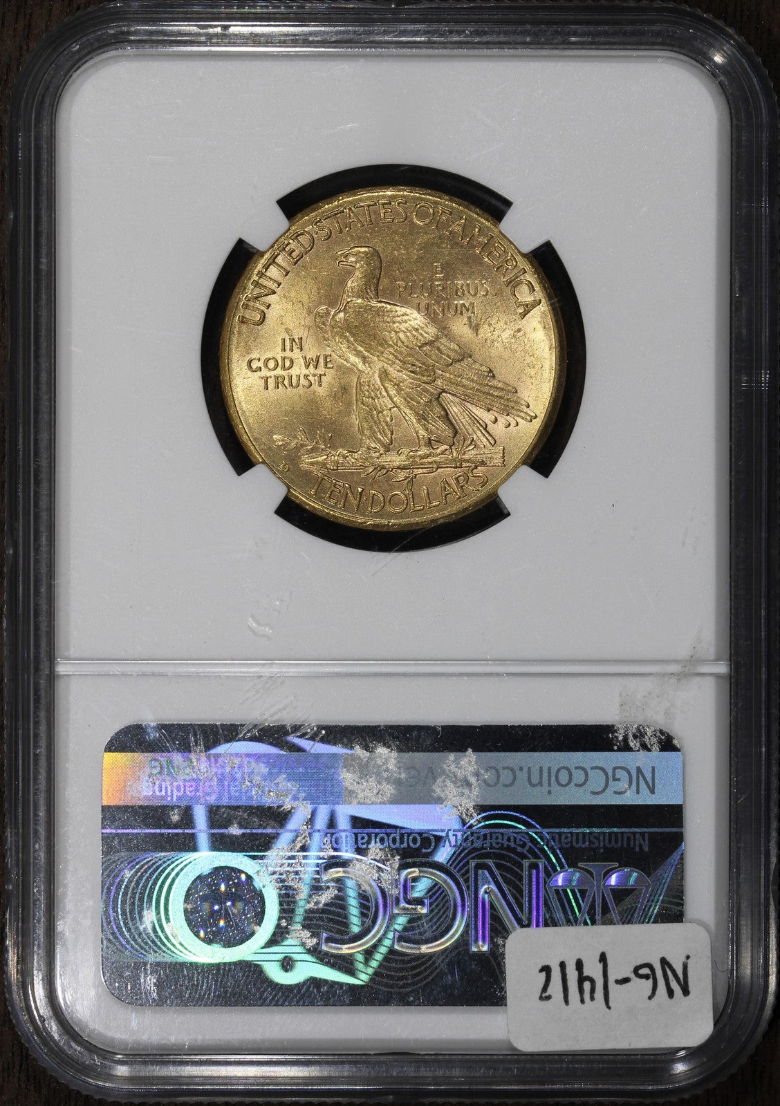 1910-D (MS62 CAC) Indian Head Gold Eagle $10 NGC - Semi Key Date