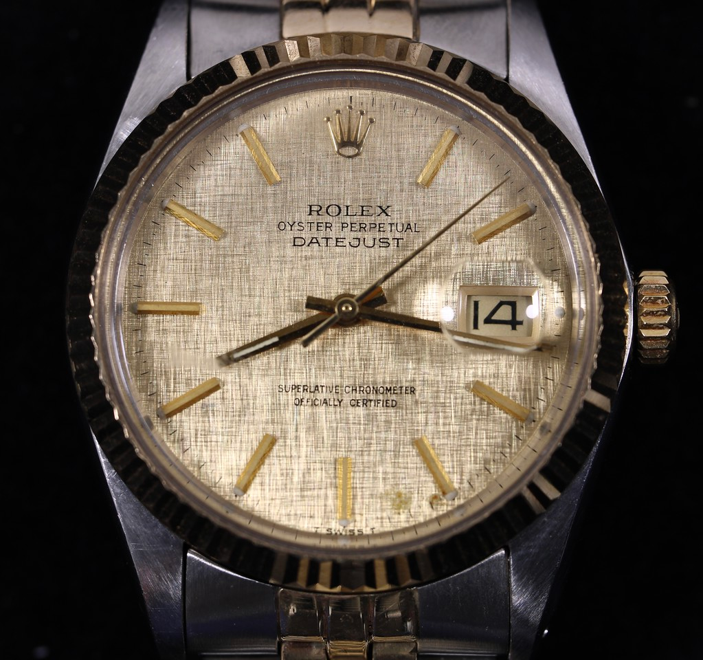 Rolex Datejust 16013 Gold and Silver Jubilee Bracelet with Gold Bezel