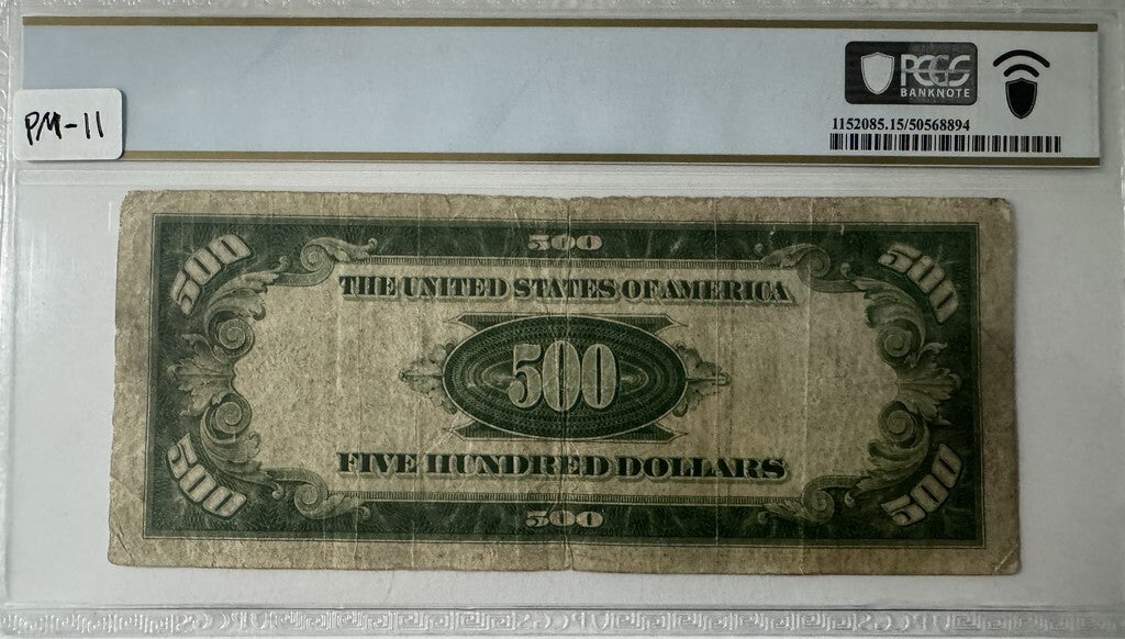 1928 $500 Dollar Bill Federal Reserve Note FR.2200-I - Minneapolis PCGS F15