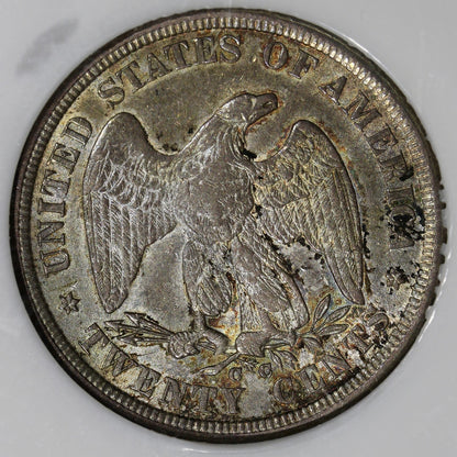 1875-CC (AU55 CAC) Twenty Cent Piece 20C NGC - Carson City