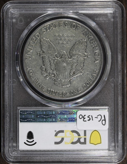 1986 (VF20) American Silver Eagle $1 PCGS - Poor Lowball ASE!
