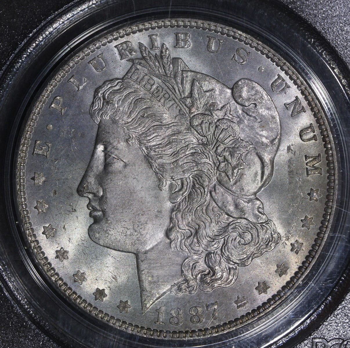 1887/6 (MS65) Morgan Silver Dollar $1 PCGS OGH - Great Overdate