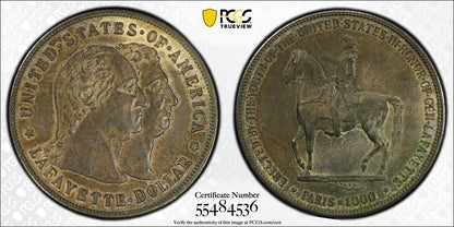 1900 (AU58) Lafayette Commemorative Silver Dollar $1 PCGS - Original!