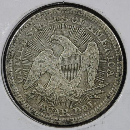 1853 Seated Liberty Quarter 25C XF - Lovely Arrows & Rays Type