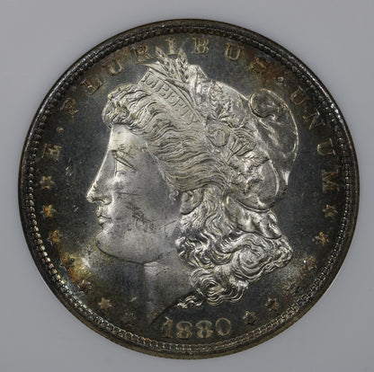 1880-S (MS65) Morgan Silver Dollar $1 NGC - Nicely Toned Gem - Old Holder