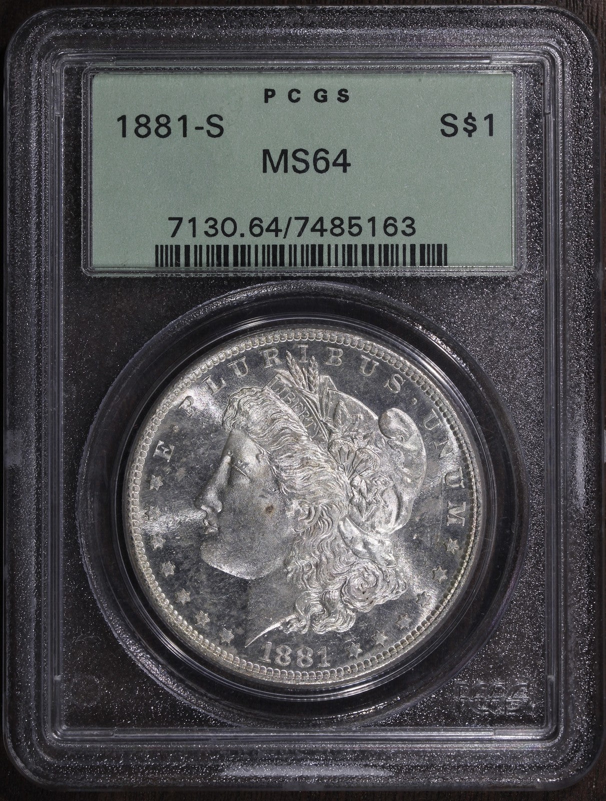 1881-S (MS64) Morgan Silver Dollar $1 PCGS OGH