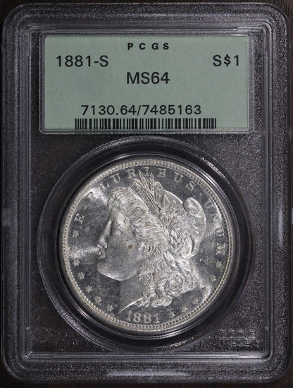1881-S (MS64) Morgan Silver Dollar $1 PCGS OGH