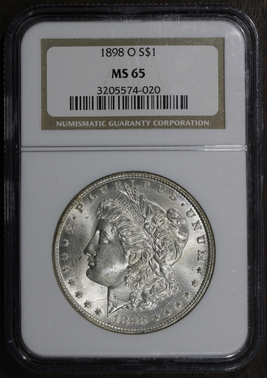 1898-O (MS65) Morgan Silver Dollar $1 NGC - GEM