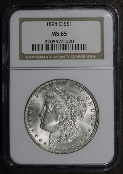 1898-O (MS65) Morgan Silver Dollar $1 NGC - GEM