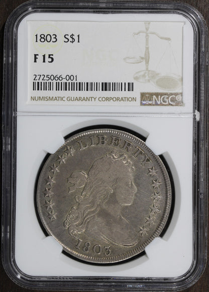 1803 (F15) Draped Bust Silver Dollar $1 NGC - Bust Dollar