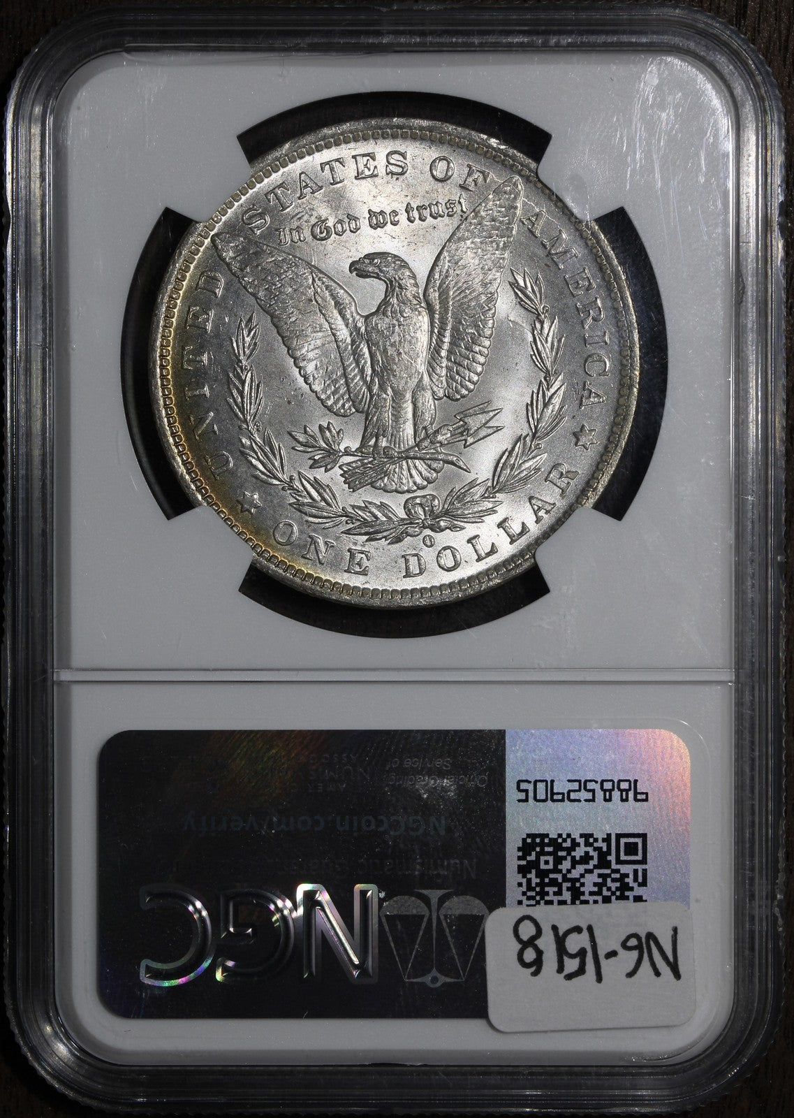 1884-O (MS63 * STAR CAC) Morgan Silver Dollar $1 NGC - Rainbow Toned