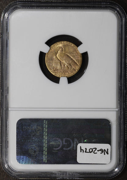 1925-D (MS65) Indian Head Gold Quarter Eagle $2.50 NGC