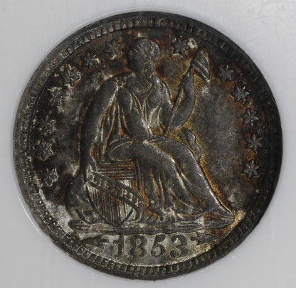 1853 (MS61) Seated Half Dime H10C NGC - With Arrows