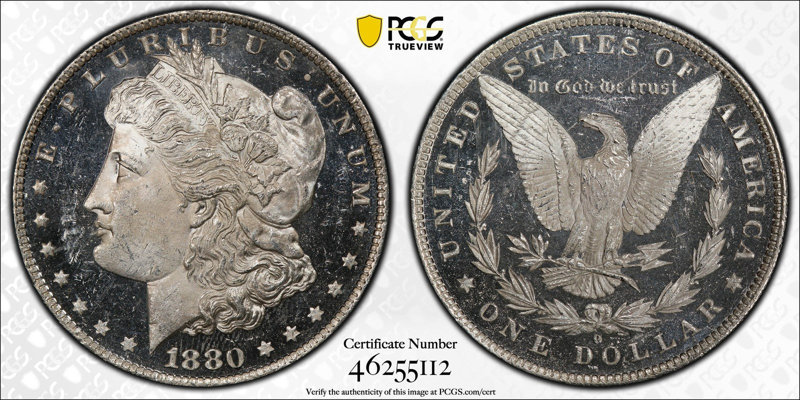 1880-O (MS64 DMPL) Morgan Silver Dollar $1 PCGS - Stunning Cameo Mirrors