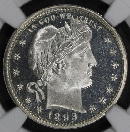 1893 (PF67 CAMEO) Proof Barber Quarter 25C NGC - Great Contrast