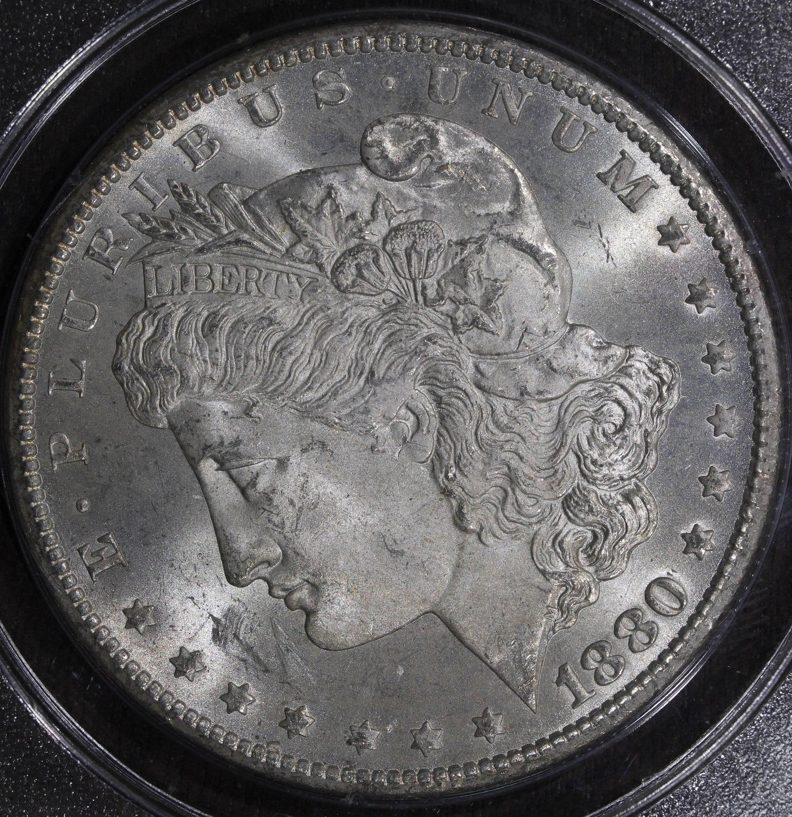 1880-CC (MS64) Morgan Silver Dollar $1 PCGS Rattler - Beautiful
