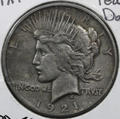 1921 High Relief Peace Dollar $1 - UNC Uncirculated, Dark Tone
