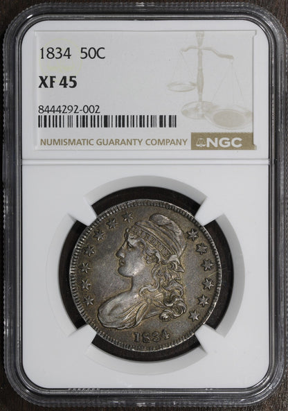 1834 (XF45) Capped Bust Half Dollar 50C NGC