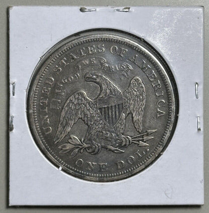 1871 Seated Liberty Silver Dollar $1 - VF