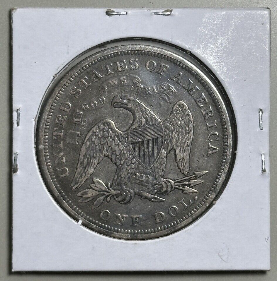 1871 Seated Liberty Silver Dollar $1 - VF