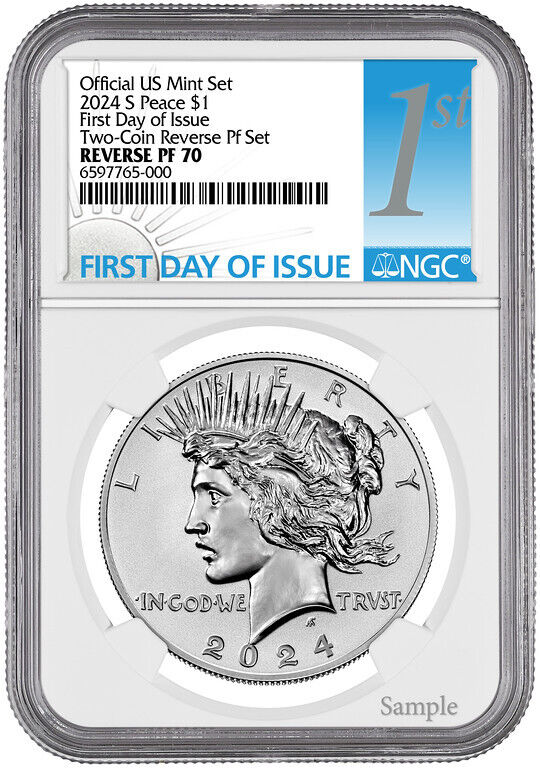 2024-S (RP70) Reverse Proof Morgan & Peace Dollars NGC FDOI First Day of Issue