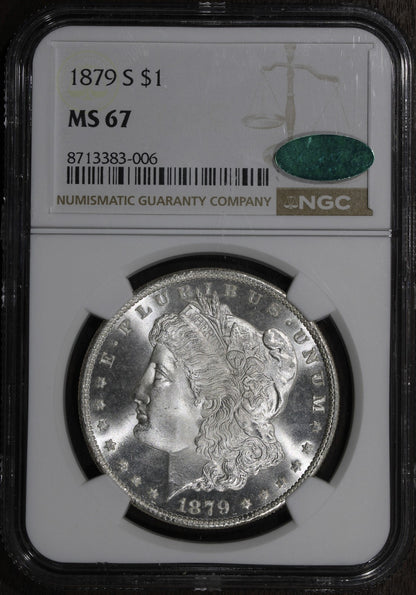 1879-S (MS67 CAC) Morgan Silver Dollar $1 NGC