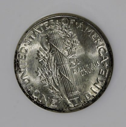 1938 (MS65FB Gold CAC) Mercury Dime 10C NGC Fatty - Gold CAC!