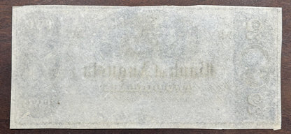 1800's $2 Bank of Augusta Obsolete Bank Note Two Dollars - Remainder
