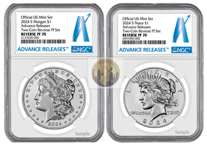 2024-S (RP70) Reverse Proof Morgan & Peace Dollars NGC AR Advanced Release