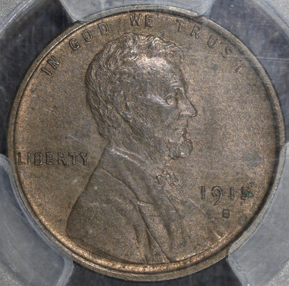 1915-S (MS62BN CAC) Lincoln Wheat Cent 1C PCGS