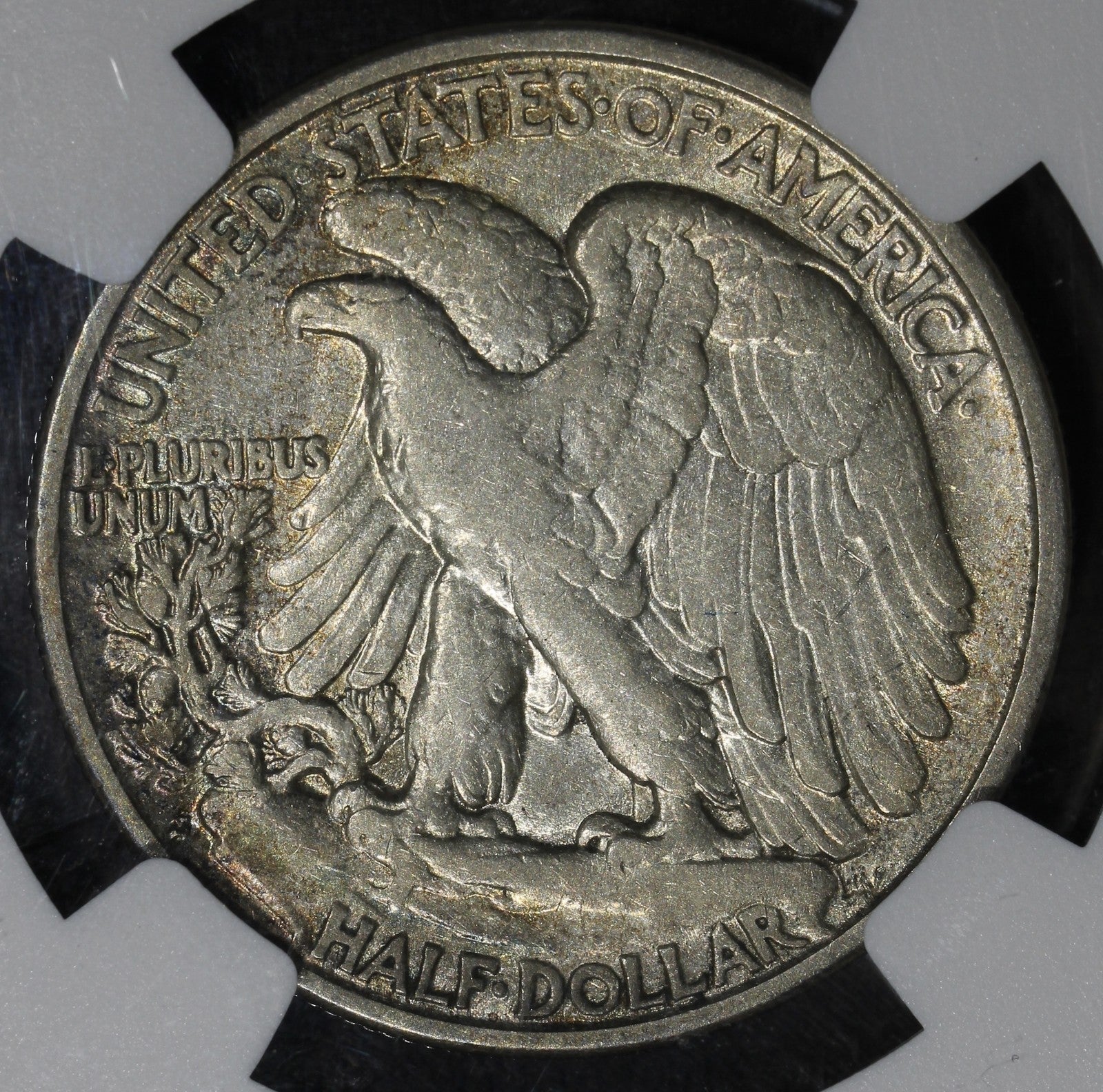 1923-S (XF40) Walking Liberty Half Dollar 50C NGC - Rainbow Toned