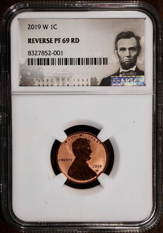 2019-W (Rev PF69RD) Lincoln Cent NGC - Reverse Proof - W Mint Mark