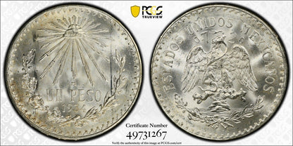 1934-M (MS66) Mexico Silver Peso PCGS - Flashy Superb Gem