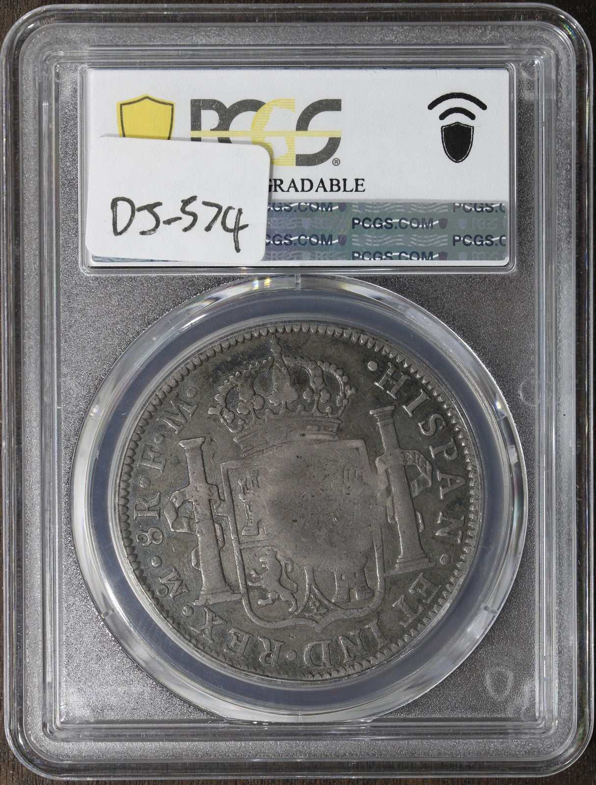 (1811) (VF Details) Scotland C/M on Mexico 8 Reales PCGS - 5 Shilling