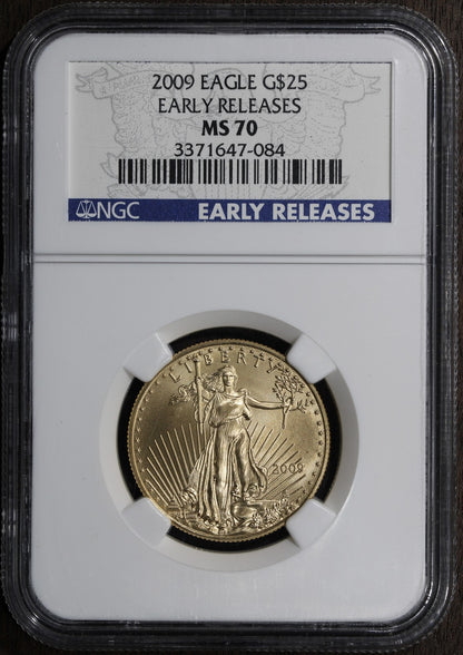 2009 (MS70) 1/2 oz American Gold Eagle G$25 AGE NGC - Early Releases