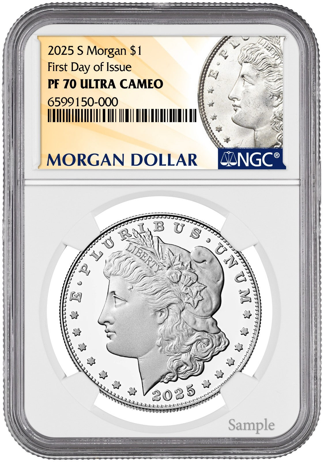 2025-S (PF70) Proof Morgan & Peace Silver Dollar (2 Coin Set) FDOI NGC Presale