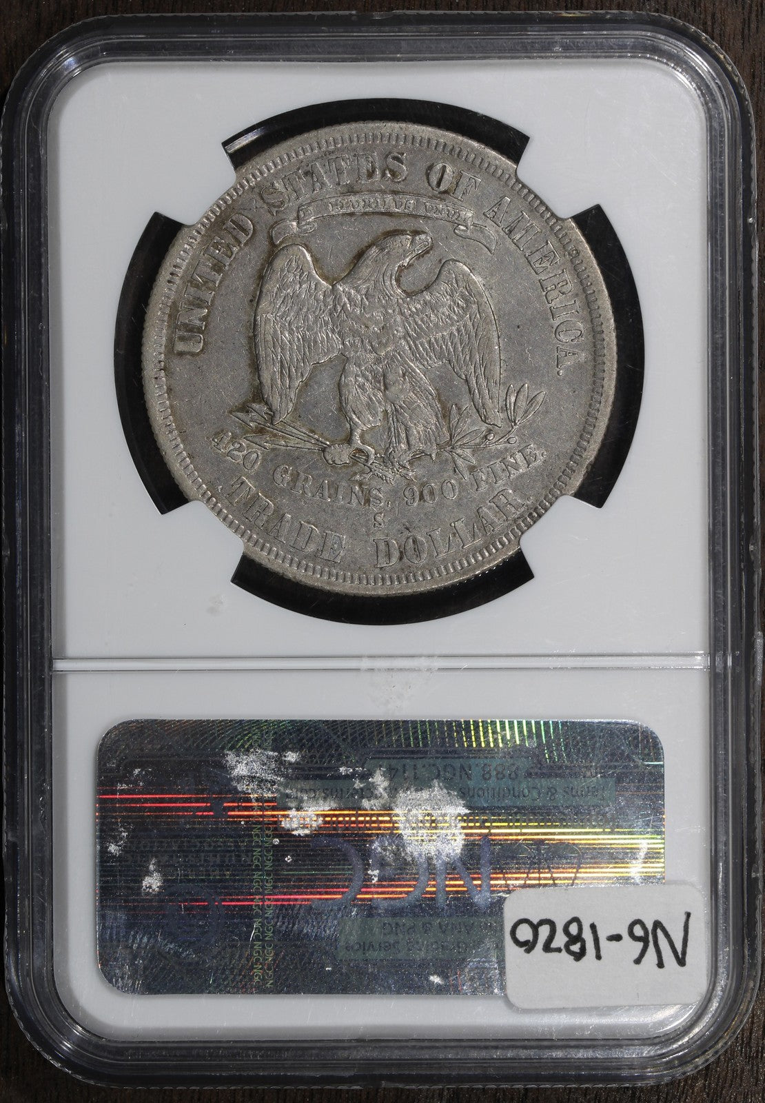 1878-S (XF45) Trade Silver Dollar T$1 NGC - Great Type Coin