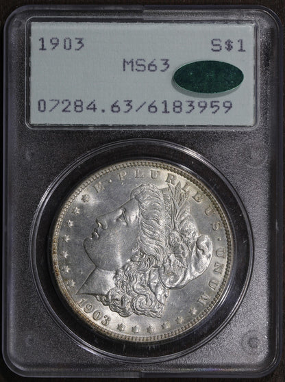 1903 (MS63 CAC) Morgan Silver Dollar $1 PCGS Rattler - Better Date