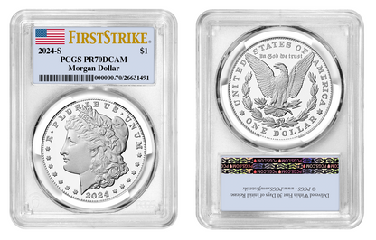 2024-S (PR70) Proof Morgan & Peace Silver Dollar First Strike (Flag Label) PCGS