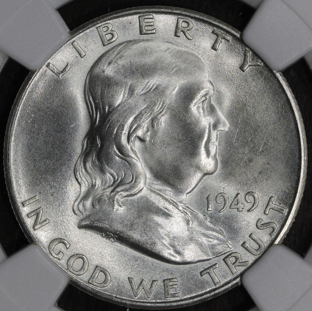 1949-S (MS67 FBL) Franklin Half Dollar 50C NGC - Blast White