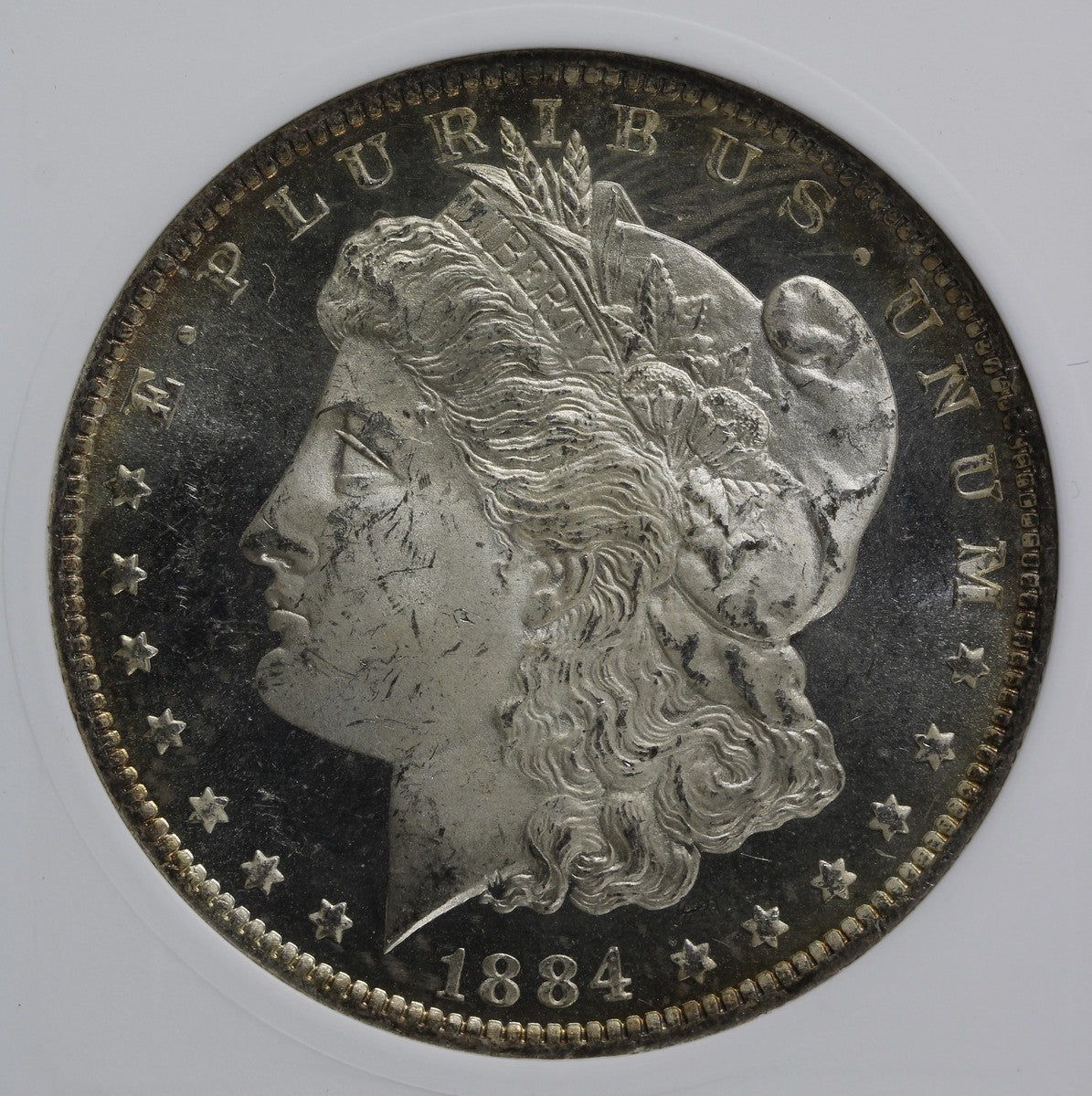 1884-O (MS65 DMPL) Morgan Silver Dollar $1 ANACS Soapbox - Insane Mirrors