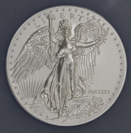 2024 (SP70) 5 oz Silver St Gauden's Winged Liberty Design Commemorative NGC
