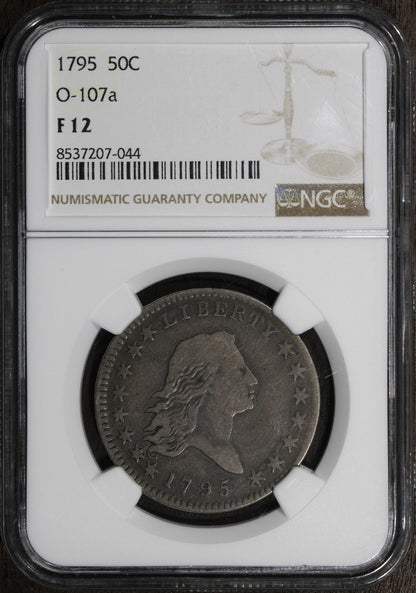 1795 (F12) Flowing Hair Half Dollar 50C NGC - Overton 107A