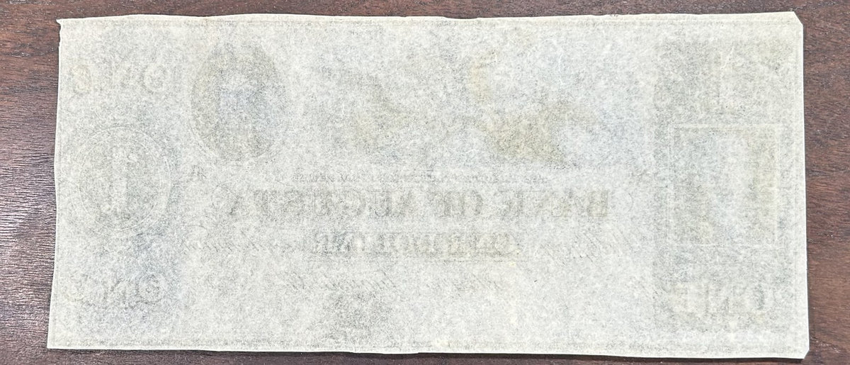 1800s $1 Bank of Augusta Obsolete Bank Note Georgia One Dollar