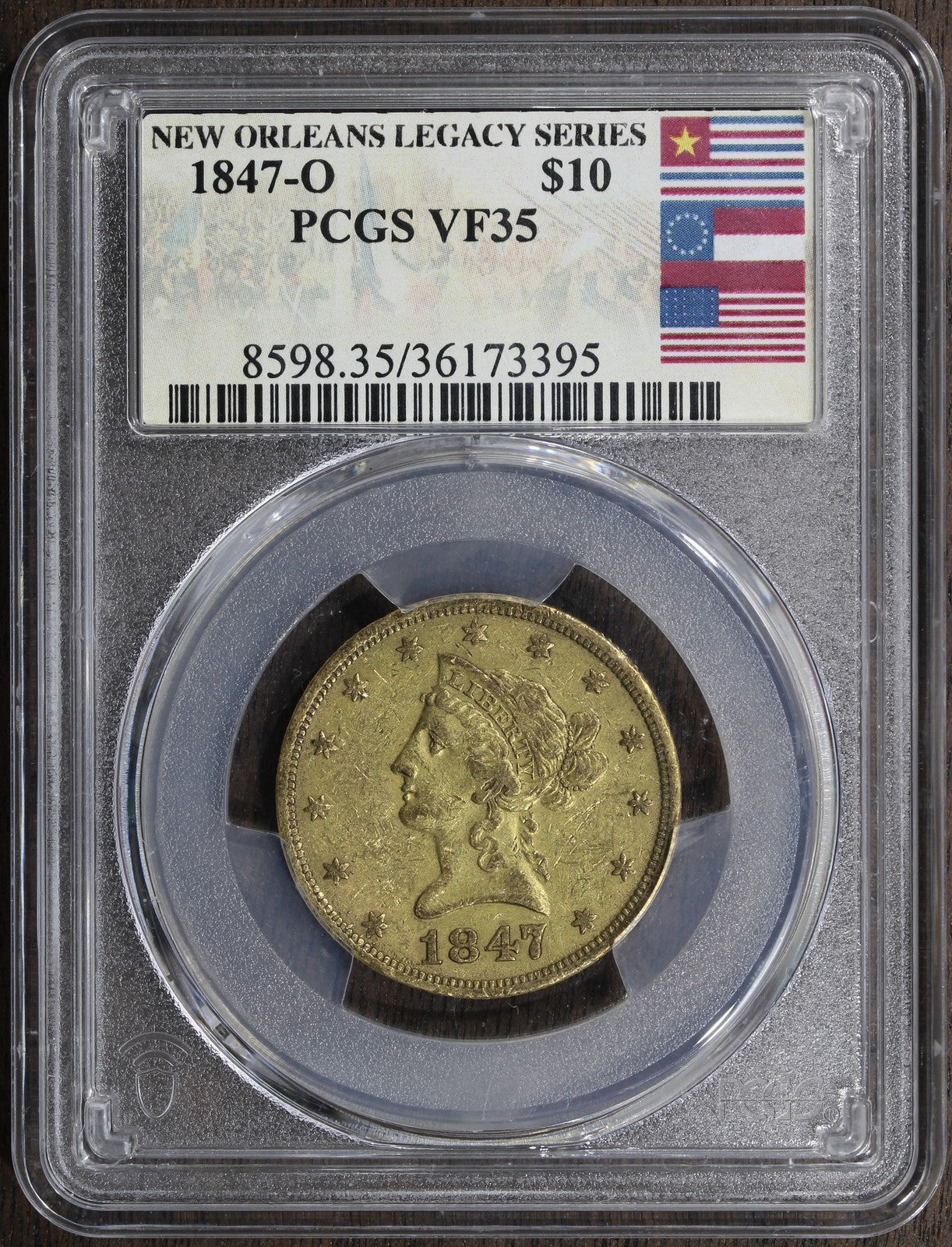 1847-O (VF35) Liberty Head Gold Eagle $10 PCGS - New Orleans