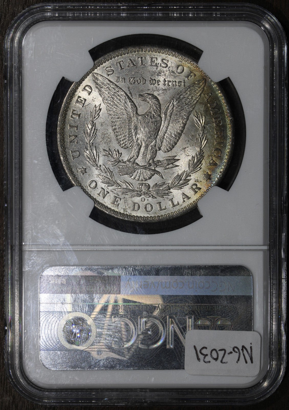 1885-O (MS63) Morgan Silver Dollar $1 NGC - Rainbow Toned